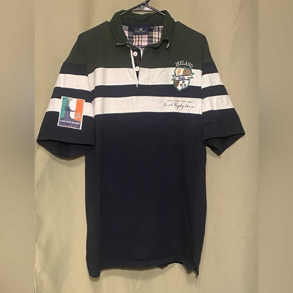 Ireland Three Shamrock Irish Rugby Union Polo Shirt Size XXL